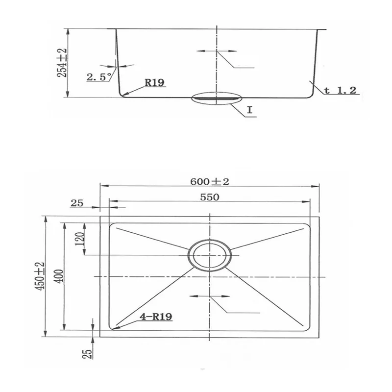 Fidelis FSD21202 Undermount Stainless Steel Kitchen Sink
