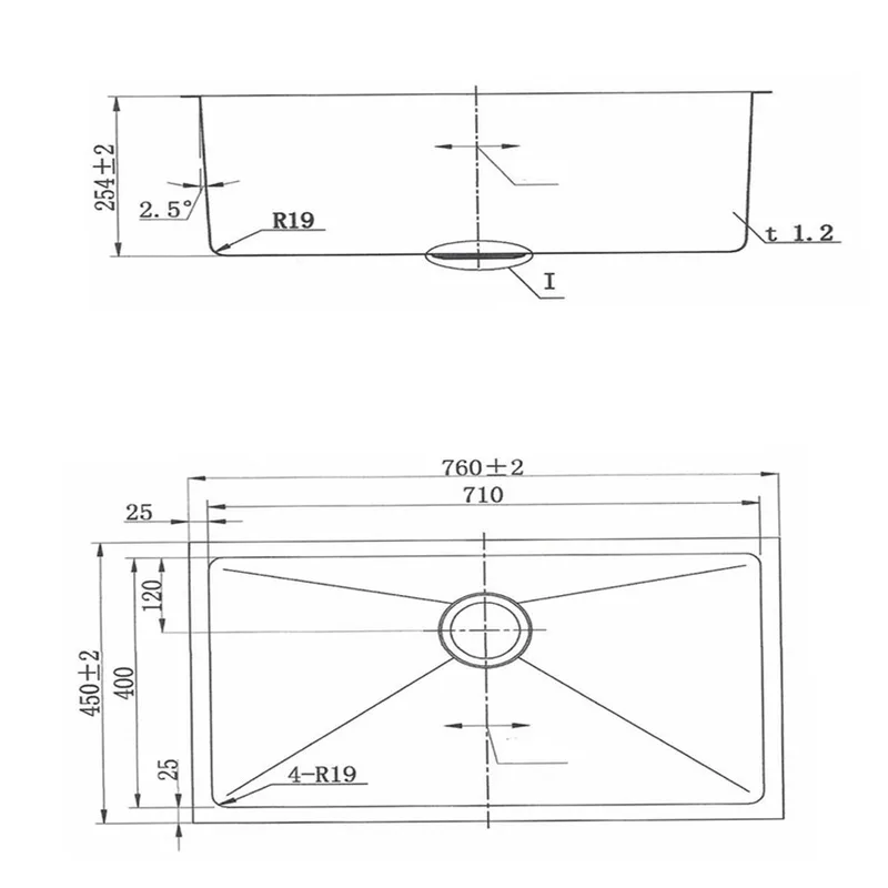 Fidelis FSD21203 Undermount Stainless Steel Kitchen Sink