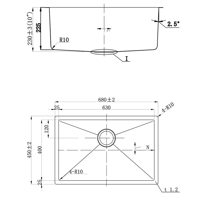 Fidelis FSD21214 Undermount Stainless Steel Sink