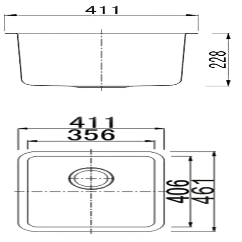 Fidelis FSD22001 Undermount Single Stainless Steel Kitchen Sink