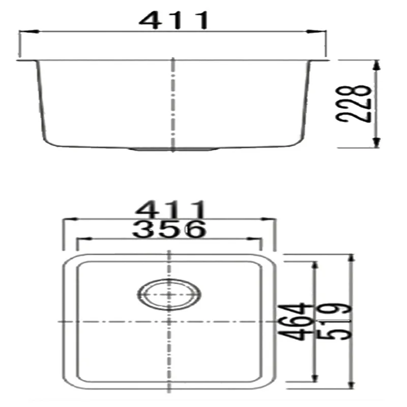 Fidelis FSD22003 Undermount Single Stainless Steel Kitchen Sink