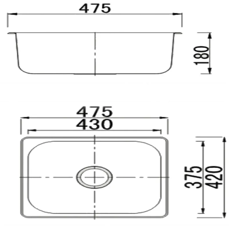 Fidelis FSD22111 Top-Mount Single Stainless Steel Kitchen Sink