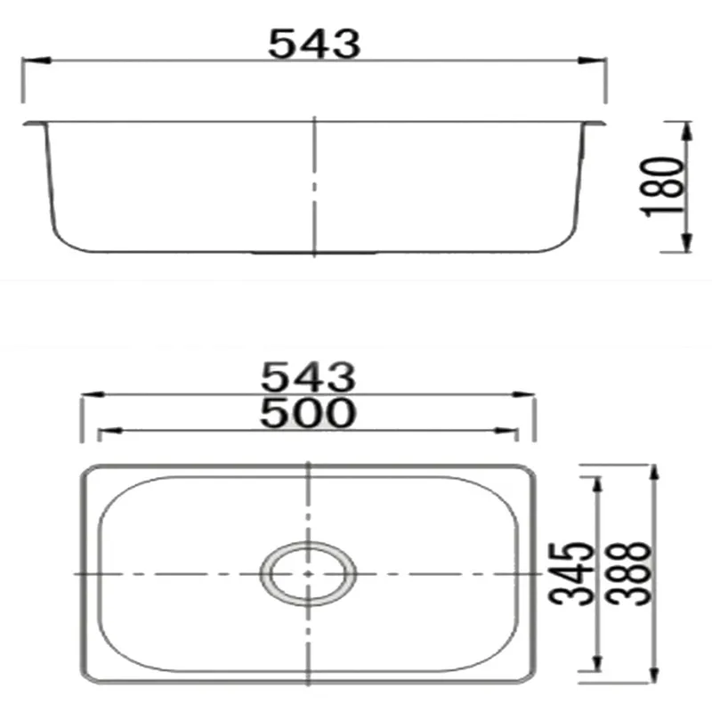 Fidelis FSD22113 Top-Mount Single Stainless Steel Kitchen Sink