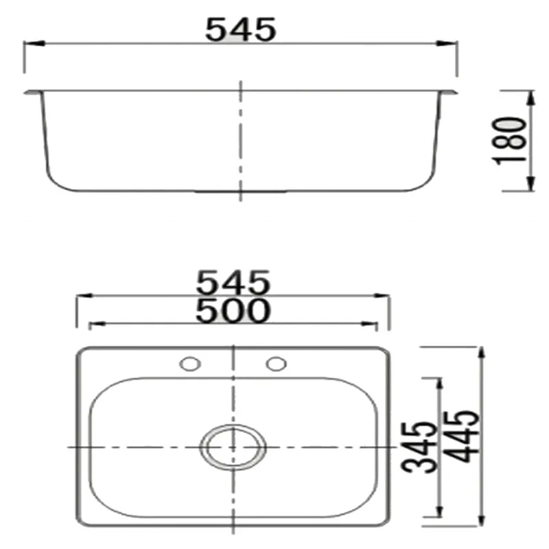 Fidelis FSD22115 Top-Mount Single Stainless Steel Kitchen Sink