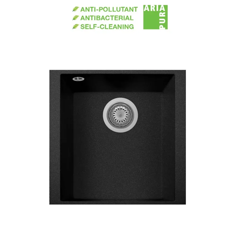 Geo-Ceram ON4110ST Granite Sink Black