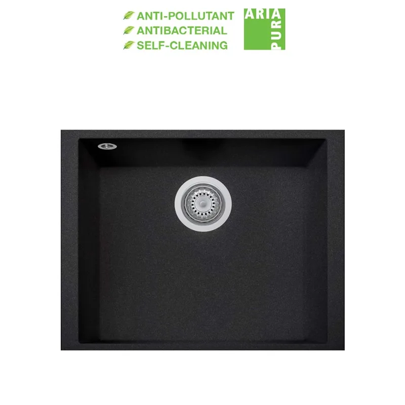 Geo-Ceram ON5610ST Granite Sink Black
