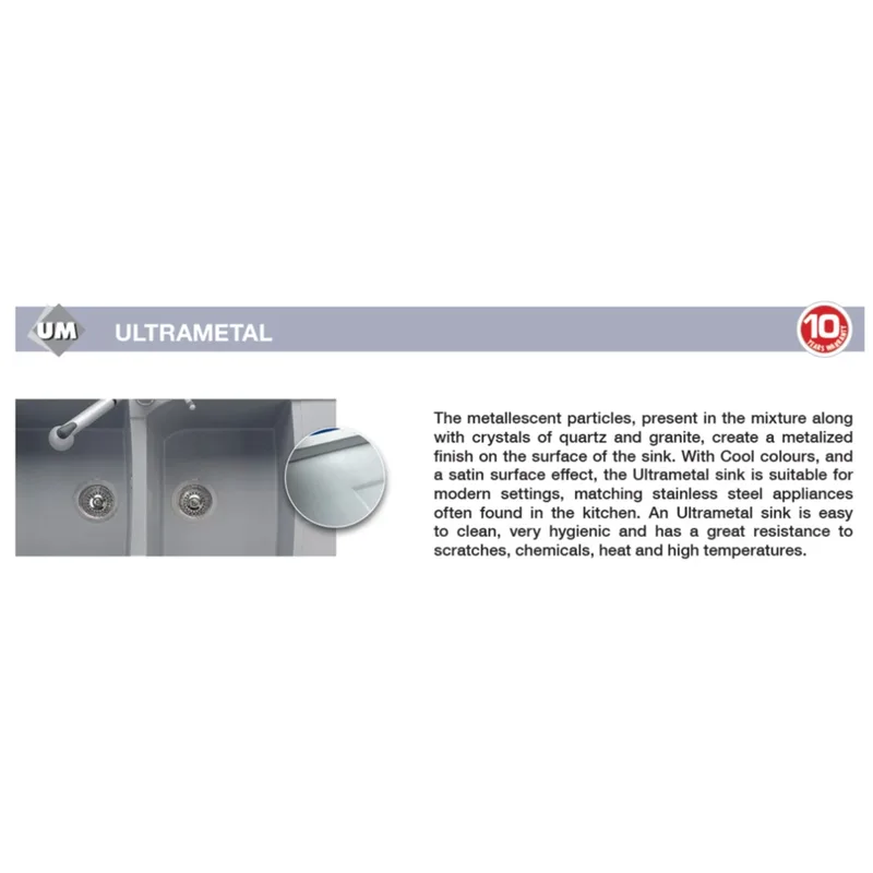 Geo-Ceram ON5610ST Granite Sink Titanium