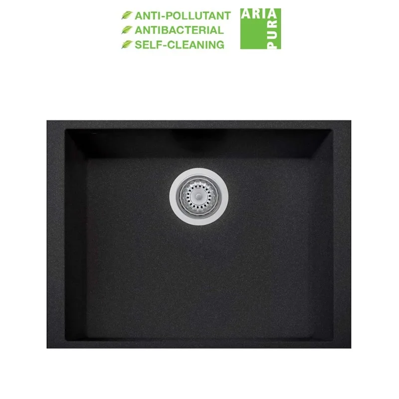 Geo-Ceram ON6010ST Granite Sink Black