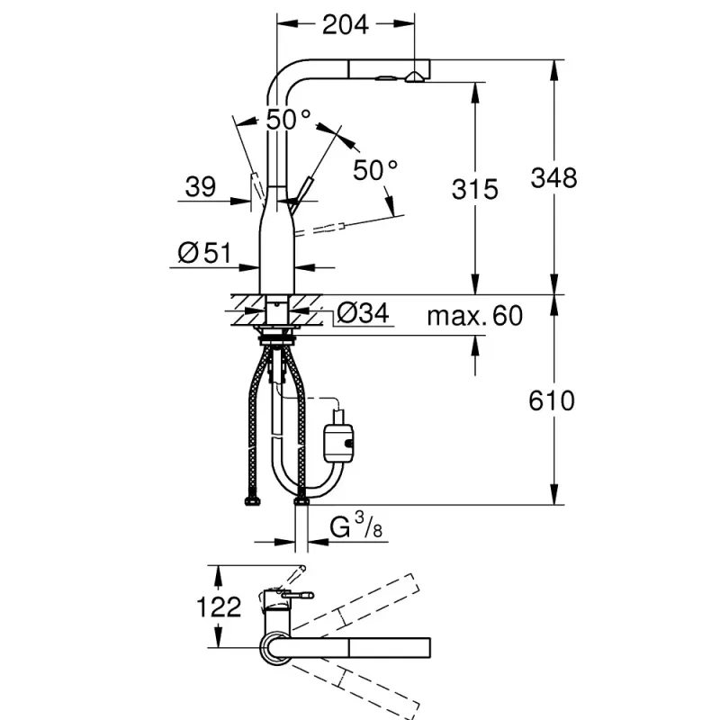 Grohe 30270DA0 Essence Sink Mixer