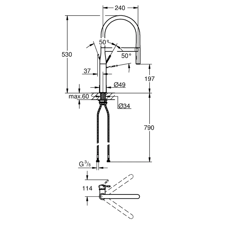 Grohe 30294000 Essence Kitchen Sink Mixer
