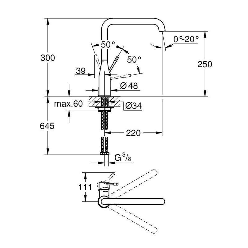 Grohe 30505KF0 Essence Single-Lever Kitchen Mixer