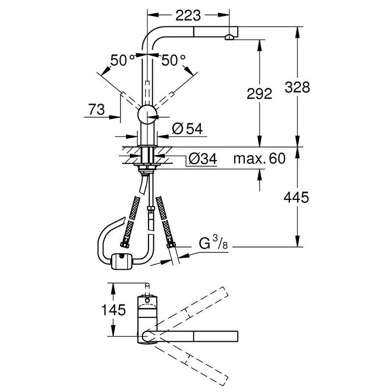 Grohe 32168000 Minta Kitchen Sink Mixer