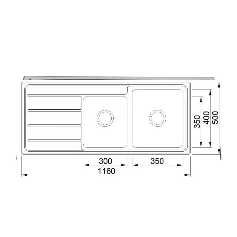 HOT-1160-LD Stainless Steel Kitchen Sink