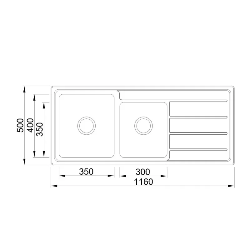 HOT-1160-RD Stainless Steel Kitchen Sink