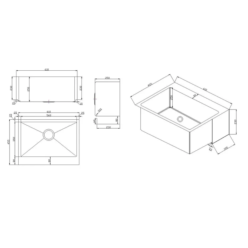 KG-FM6145 Stainless Steel Farmhouse Sink