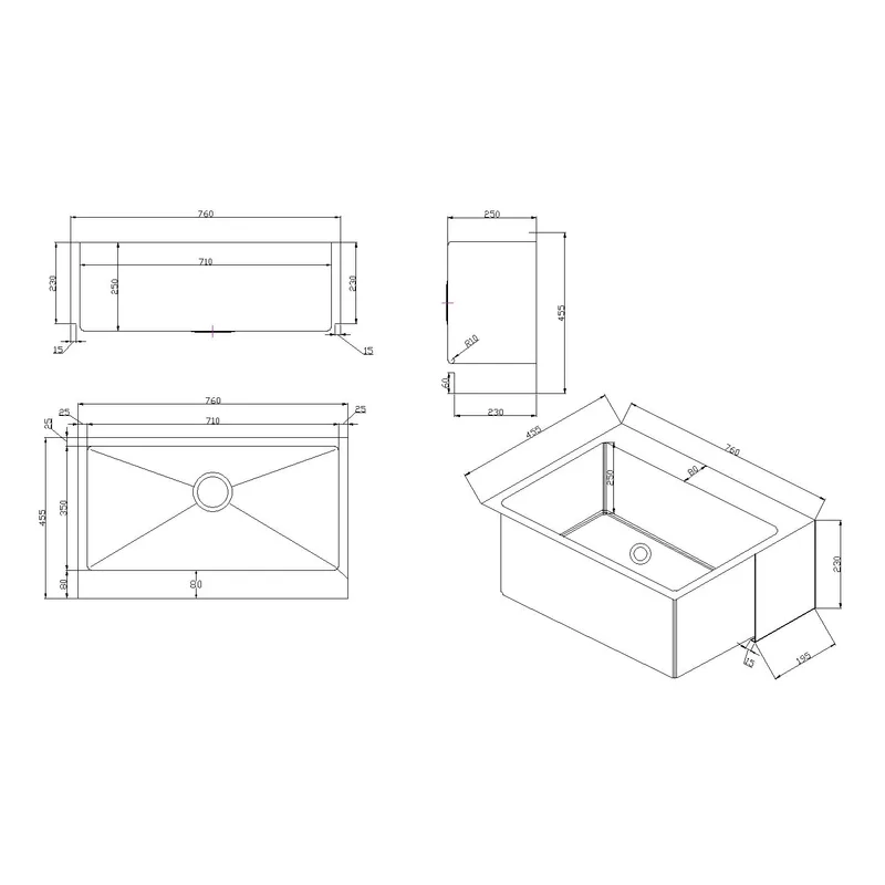 KG-FM7645 Farmhouse Stainless Steel Sink
