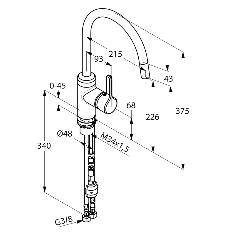 Kludi 42851 Bingo Star Kitchen Sink Mixer With Pull-Out Shower