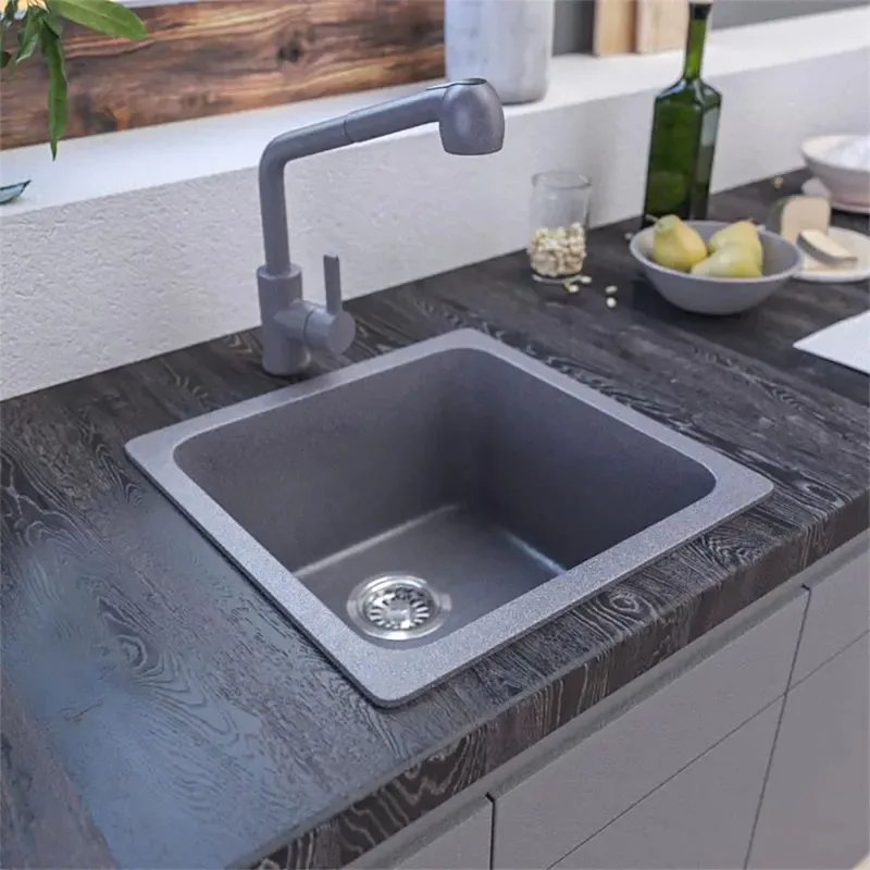 KS-LKW-4242L-LG Granite Kitchen Sink (Light Grey)