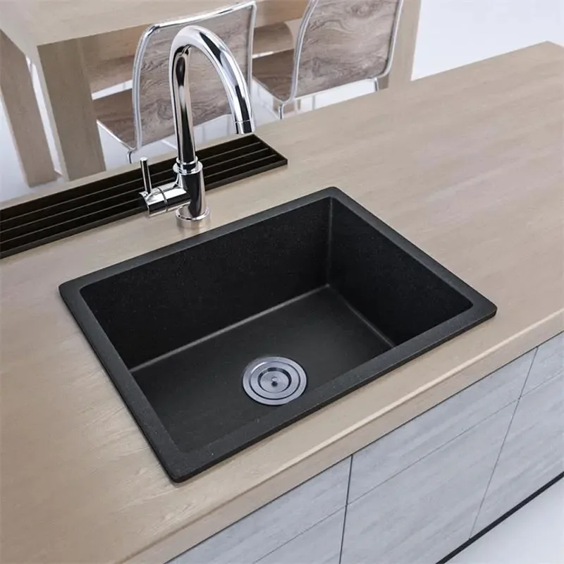 KS-LKW-5542L-B Granite Kitchen Sink (Black)