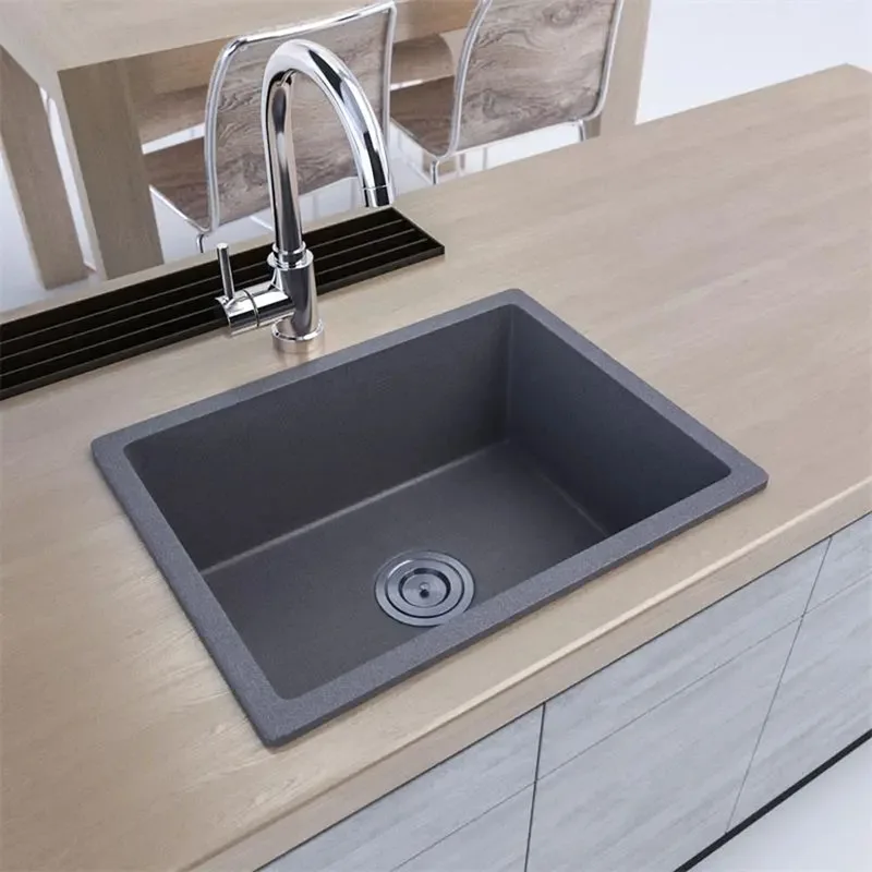 KS-LKW-5542L-DG Granite Kitchen Sink (Dark Grey)