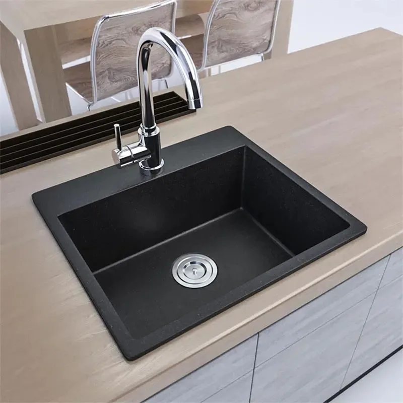 KS-LKW-5549A-B Granite Kitchen Sink (Black)