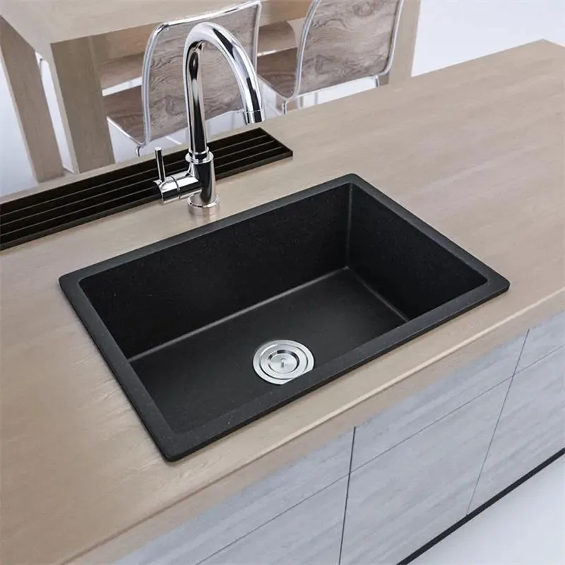 KS-LKW-6042L-BLK Granite Kitchen Sink (Black)