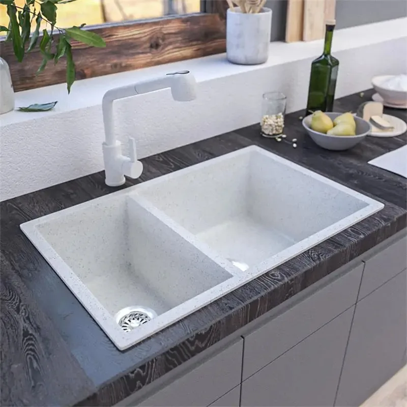 KS-LKW-7145E-W Granite Kitchen Sink (White)