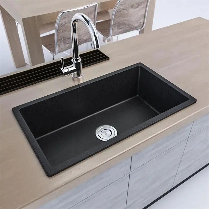 KS-LKW-7342L-B Granite Kitchen Sink (Black)