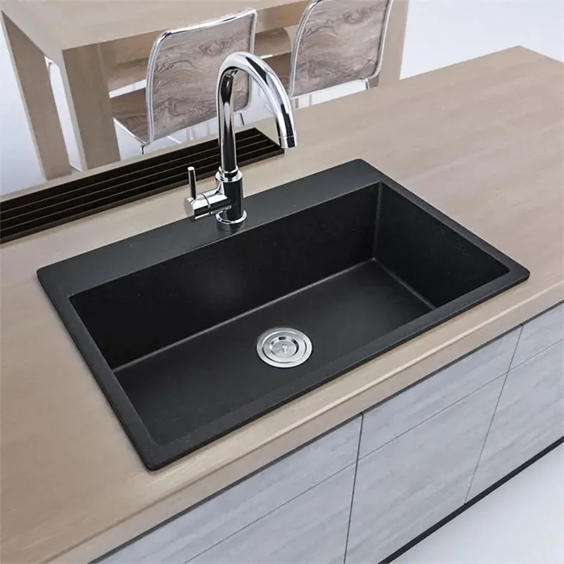 KS-LKW-7349A-B Granite Kitchen Sink (Black)