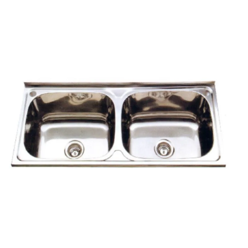 Monic L-1000 Lay-On Wall-Mounted Double Bowl Sink