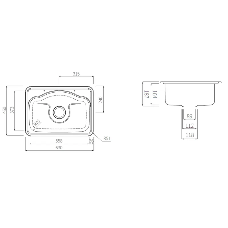 Lizens LIS630 Kitchen Sink