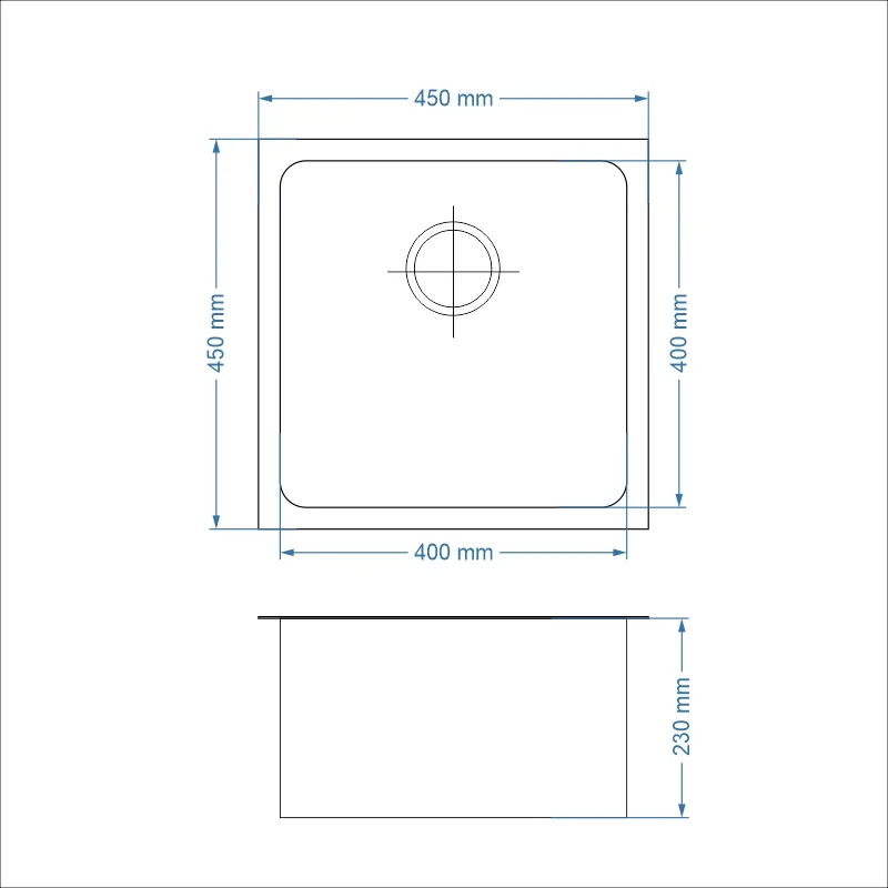 Monic MBX-450 Black Steel Kitchen Sink