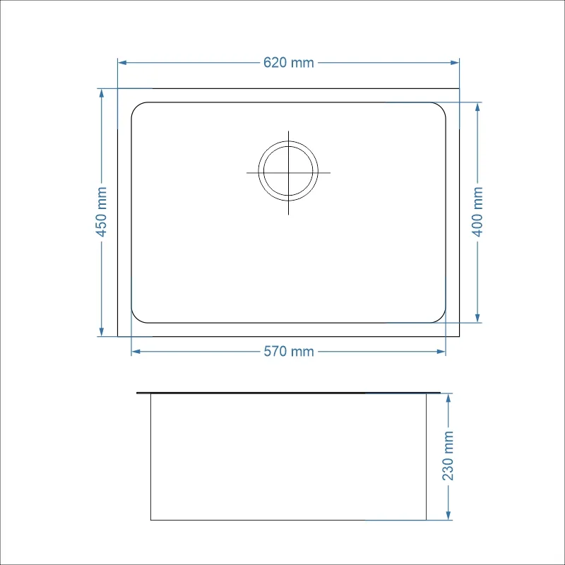 Monic MBX-620 Black Steel Kitchen Sink