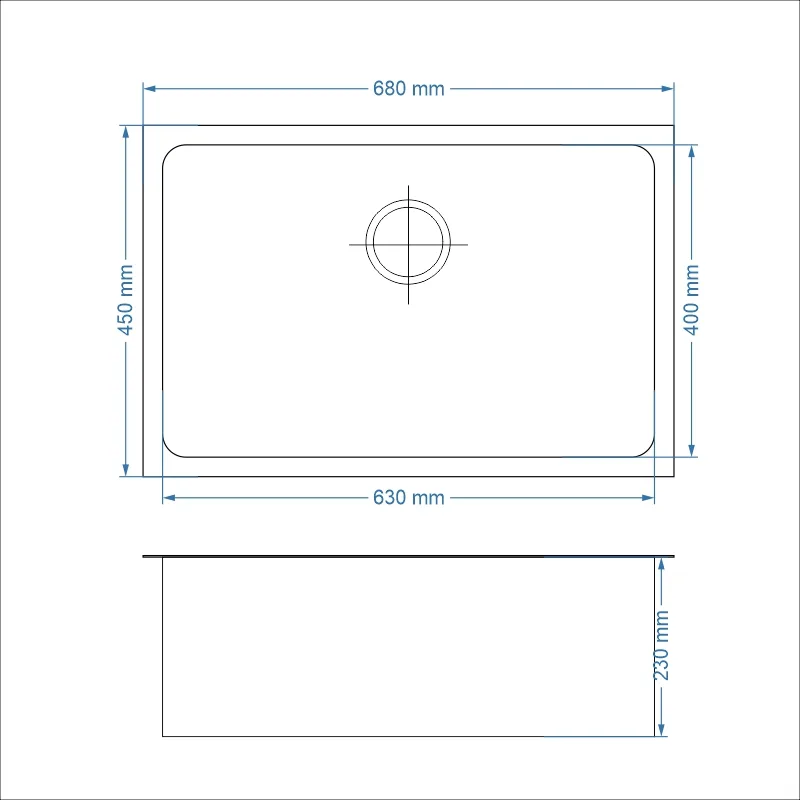 Monic MBX-680 Black Steel Kitchen Sink