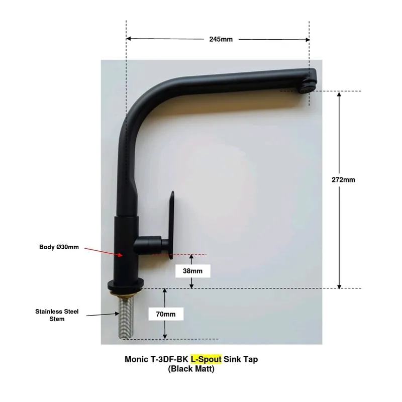 Monic T-3DF Kitchen Sink Tap