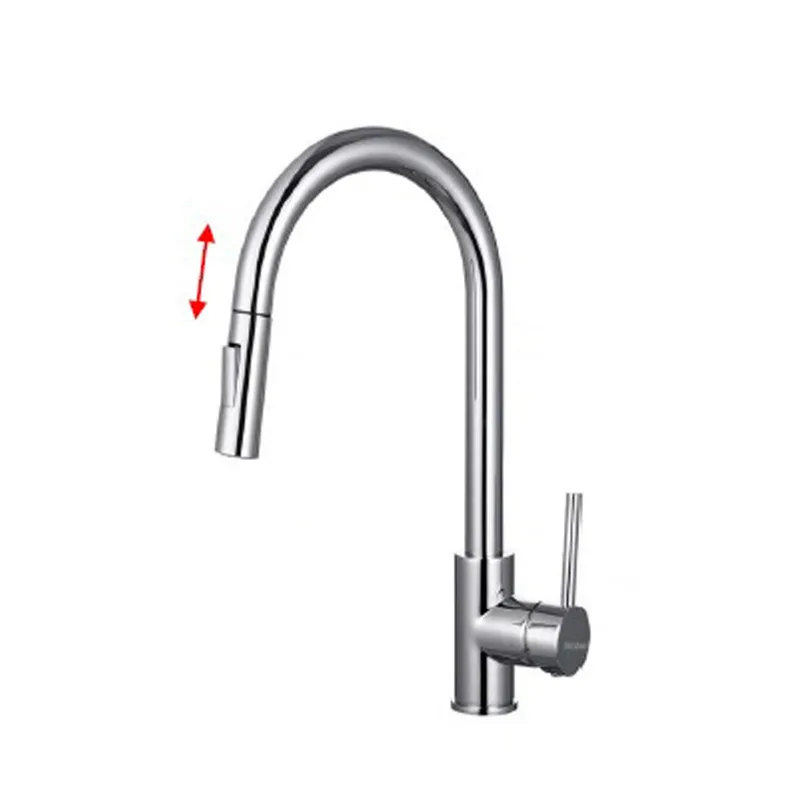 Nobel VS-4021-CP Stainless Steel Pull-Out Sink Mixer (Chrome)