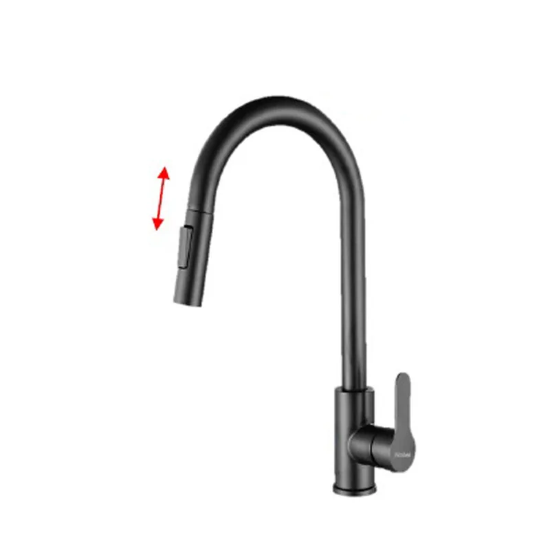 Nobel VS-4021-GM Stainless Steel Pull-Out Sink Mixer (Gun Metal)