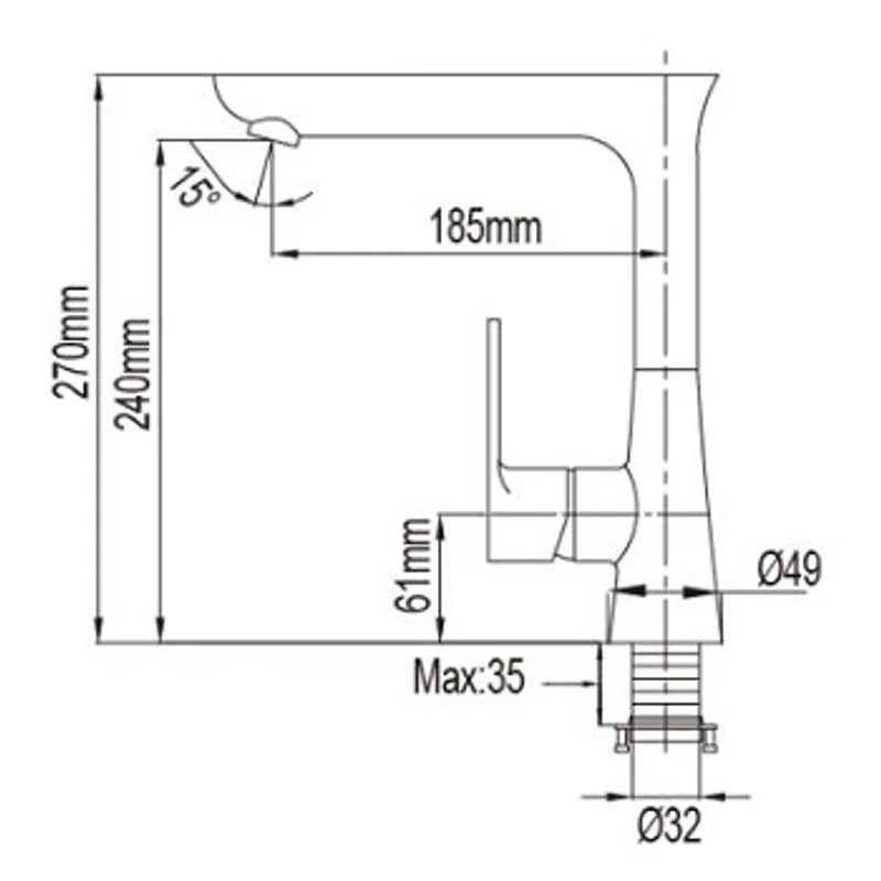 NTL-1103-SS Sink Mixer
