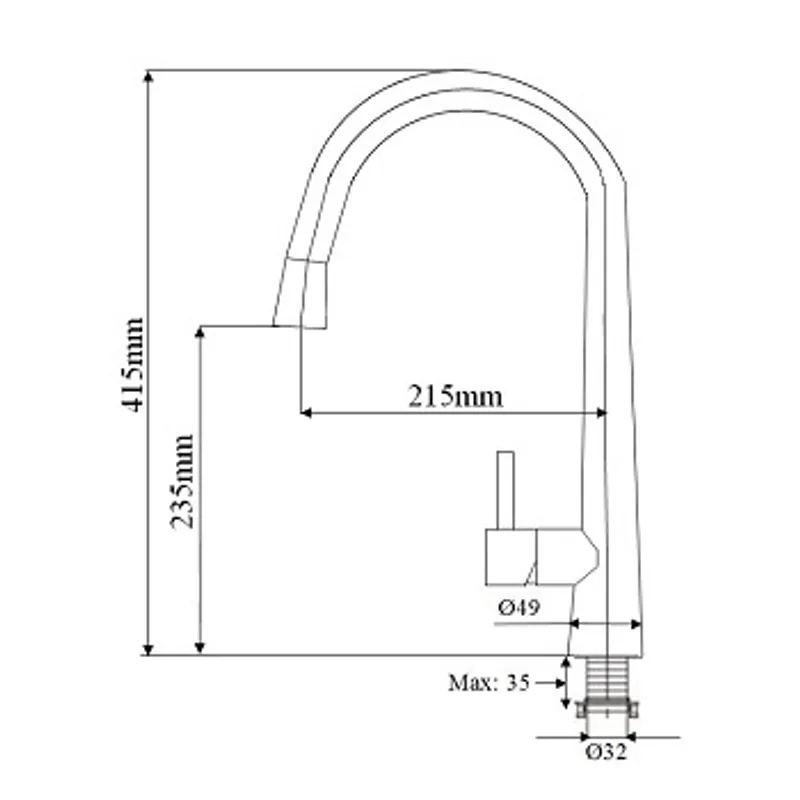 NTL 1813 Sink Mixer Brushed Nickel