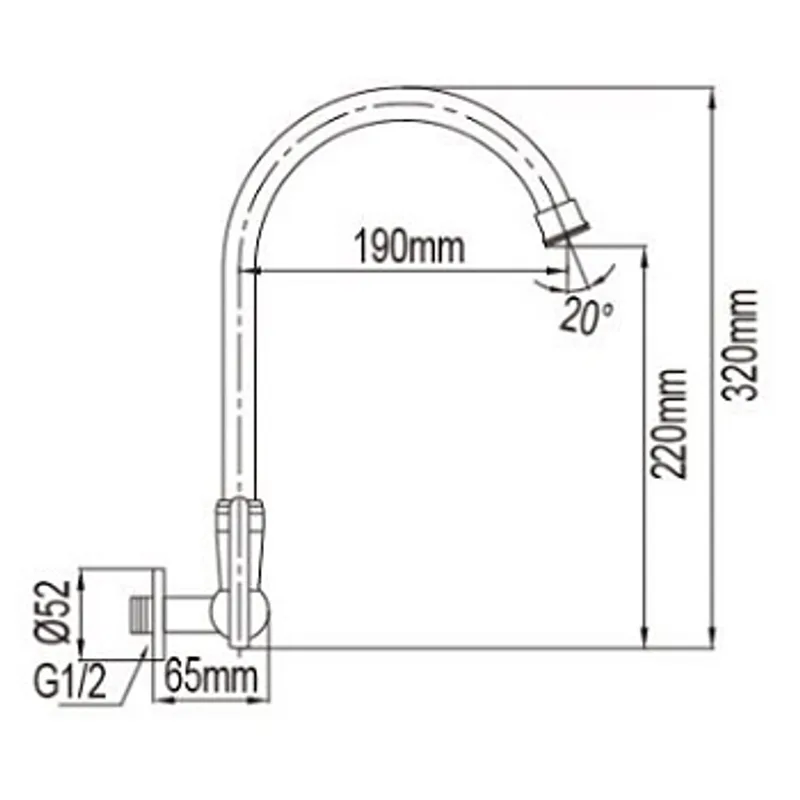 NTL-2014-C Wall Sink Tap