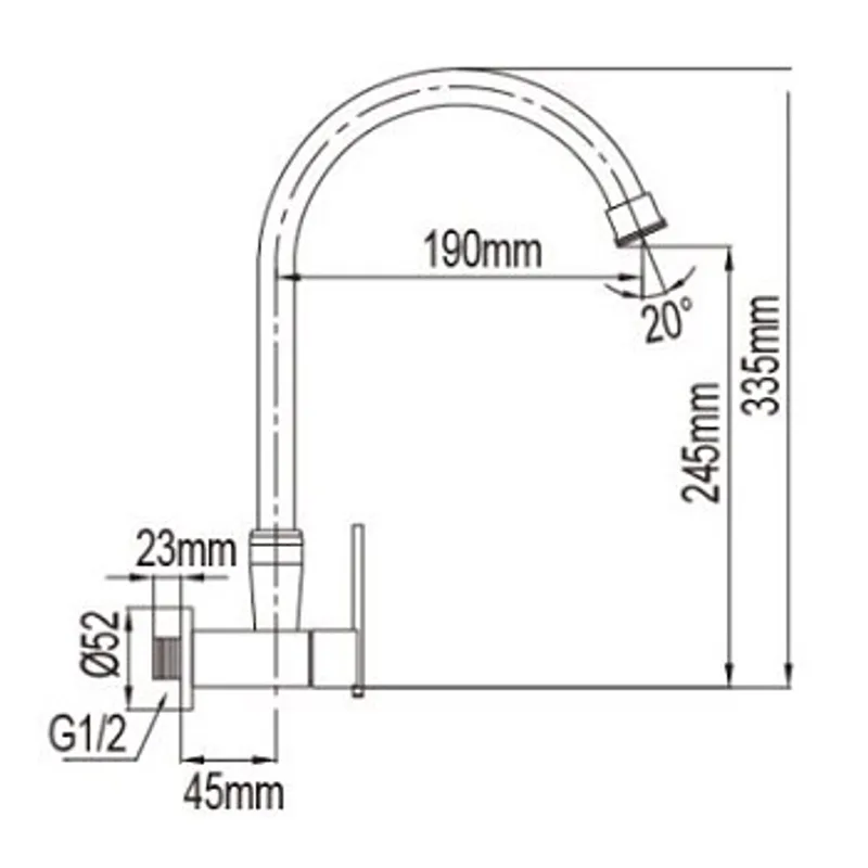 NTL-2015-C Wall Sink Tap