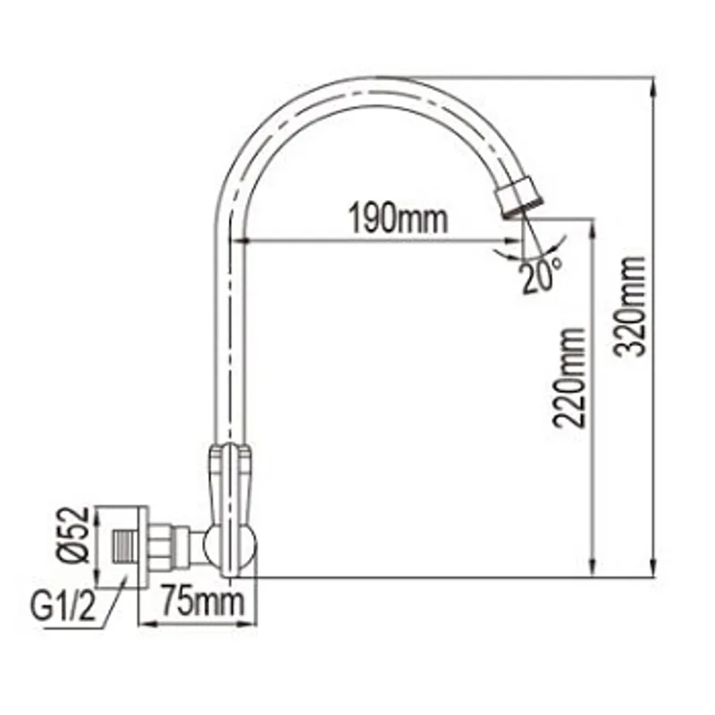 NTL-2026-C Wall Sink Tap
