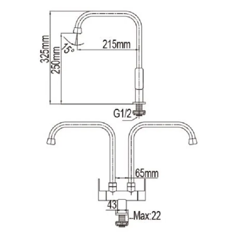 NTL 6025-C SS Sink Tap