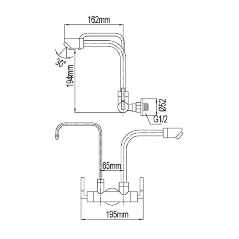 NTL 8031-C Wall Sink Tap