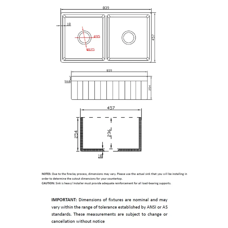Perth Fluted Fireclay Sink
