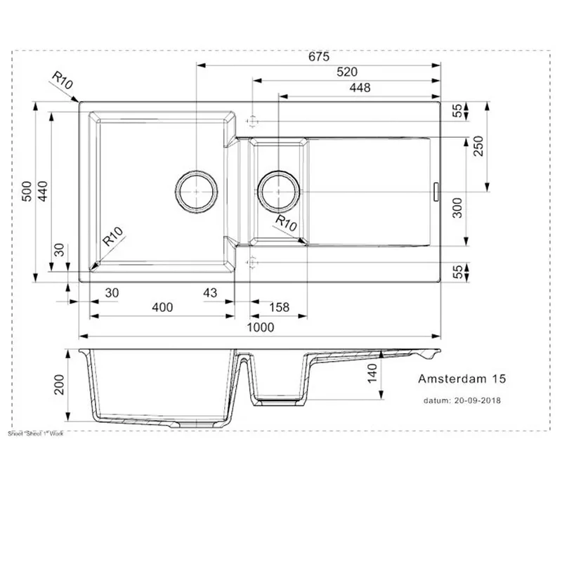 Reginox Amsterdam 15 Granite Sink (Pure White)
