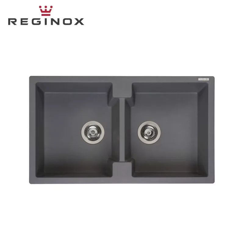 Reginox Amsterdam 20 Granite Sink (Grey Silvery)