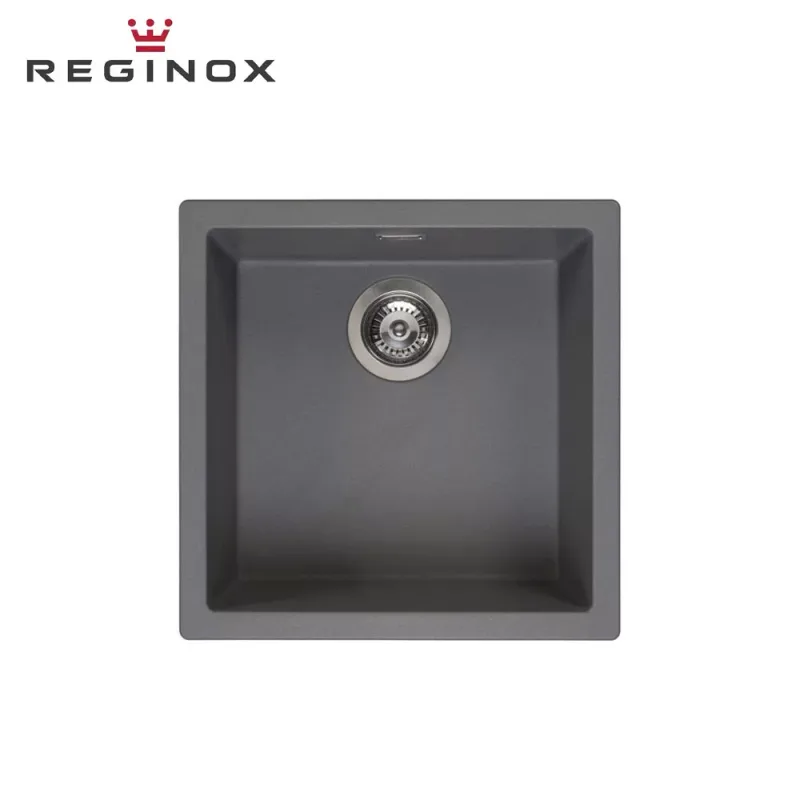 Reginox Amsterdam 40 Granite Sink (Grey Silvery)