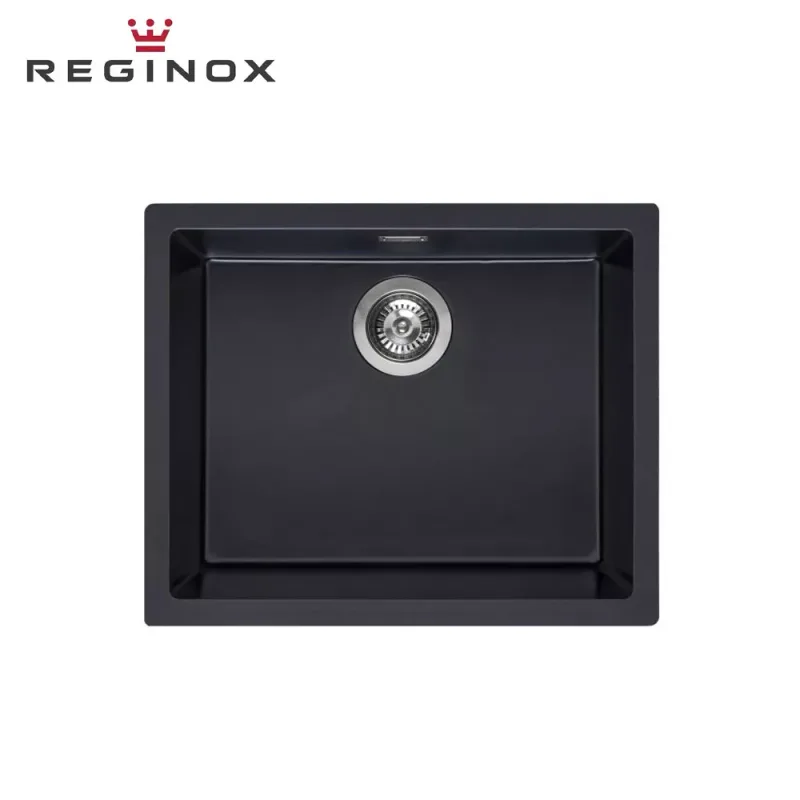 Reginox Amsterdam 50 Granite Sink (Pure Black)