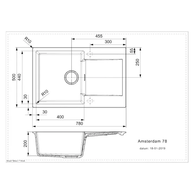 Reginox Amsterdam 78 Granite Sink (Caffe Silvery)